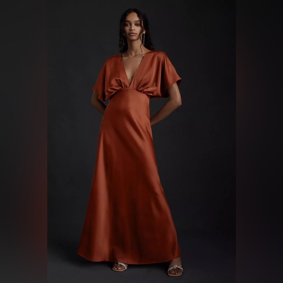 Anthropologie Dresses & Skirts - BHLDN Anthropologie Leila Satin Charmeuse Dress